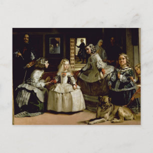 Las Meninas Detail der unteren Hälfte mit Darstell Postkarte