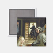 Las Meninas, Familie Philip IV, c.1656 2 Magnet (Vorderseite/Rückseite)
