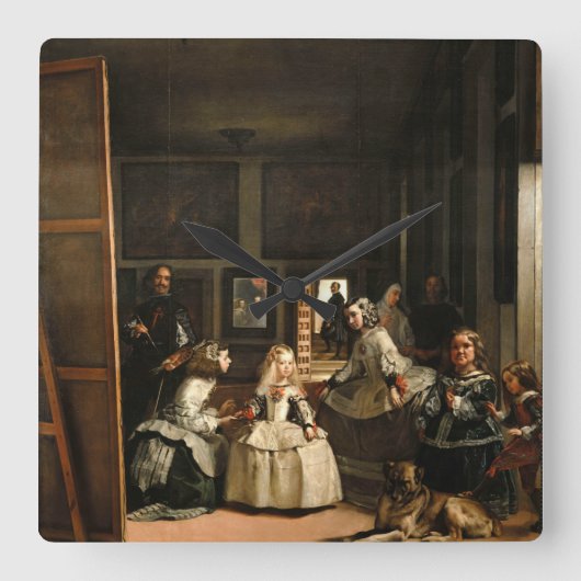 Las Meninas Quadratische Wanduhr (Vorderseite)