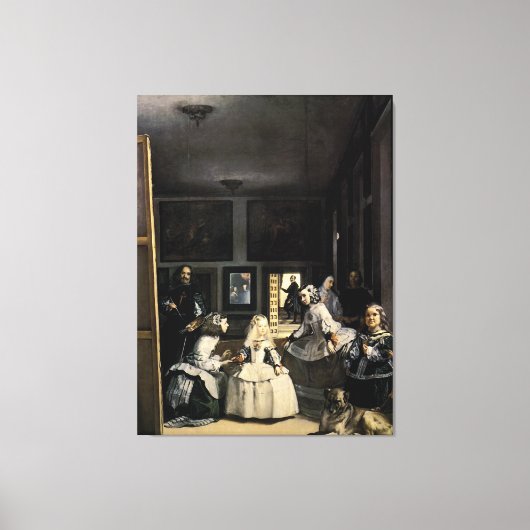 Las Meninas von Velasquez Leinwanddruck (Vorderseite)