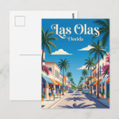 Las Olas Boulevard USA Postkarte (Vorne/Hinten)