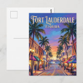 Las Olas Boulevard USA Postkarte (Vorne/Hinten)