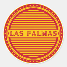 Las Palmas City Pride Emblem – Spanische Identität Runder Aufkleber