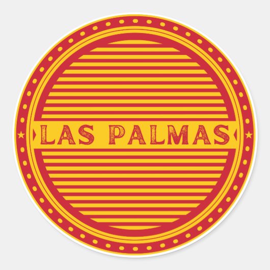 Las Palmas City Pride Emblem – Spanische Identität Runder Aufkleber (Vorderseite)
