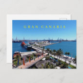 Las Palmas de Gran Canaria Hafen Postkarte (Vorne/Hinten)
