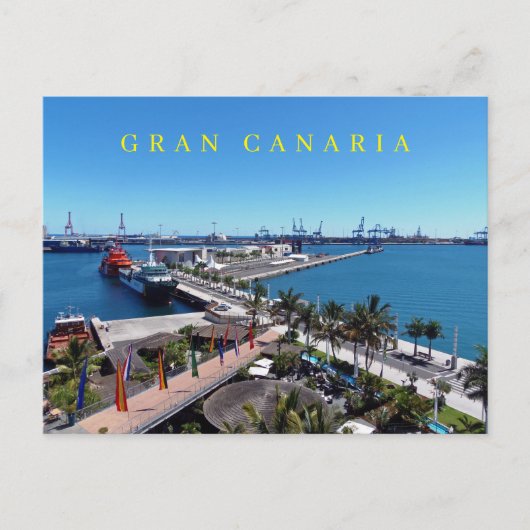 Las Palmas de Gran Canaria Hafen Postkarte (Vorderseite)