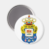 Las Palmas Emblem Round Magnet (Vorderseite/Rückseite)