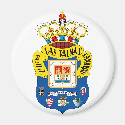 Las Palmas Emblem Round Magnet (Vorne)