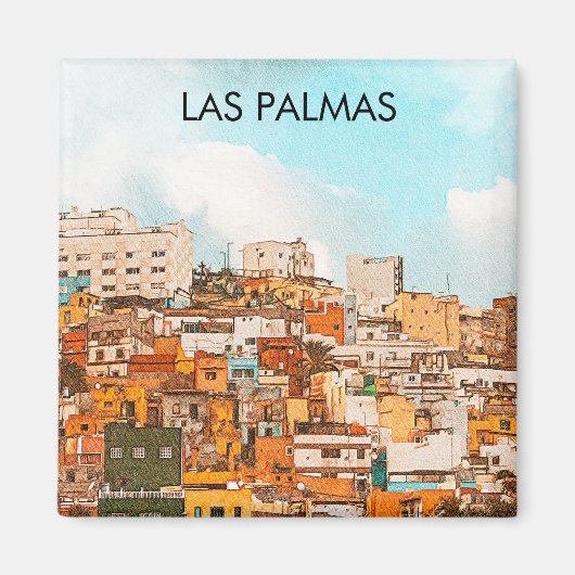 Las Palmas Gran Canaria City View Magnet (Vorne)