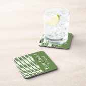 Las Palmas Green Wave Zickzack anpassbar Getränkeuntersetzer (Rechte Seite)