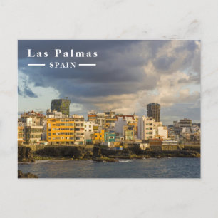 Las Palmas Spanien Küstenstadtansicht Feiertagspostkarte