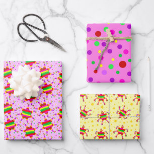 Las Posadas Piñata Festives Mexikanisches Weihnach Geschenkpapier Set