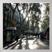 Las Ramblas, Barcelona Poster (Vorne)