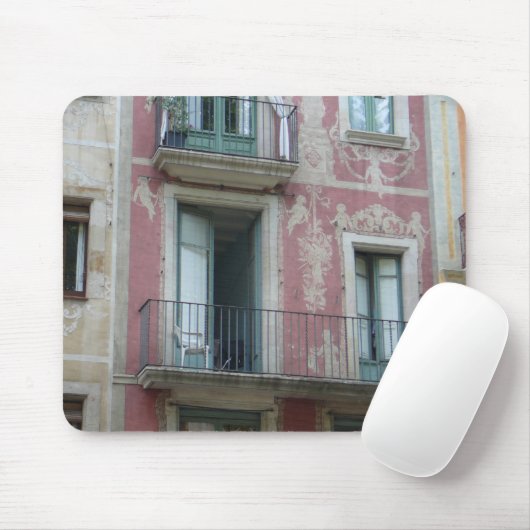 Las Ramblas - rosa Hotel Mousepad (Mit Mouse)