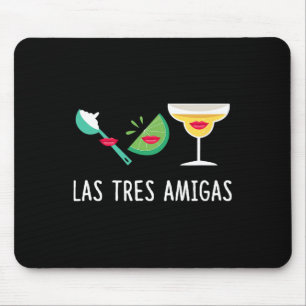 Las Tres Amigas - Cinco De Mayo Outfit Funny Mexic Mousepad