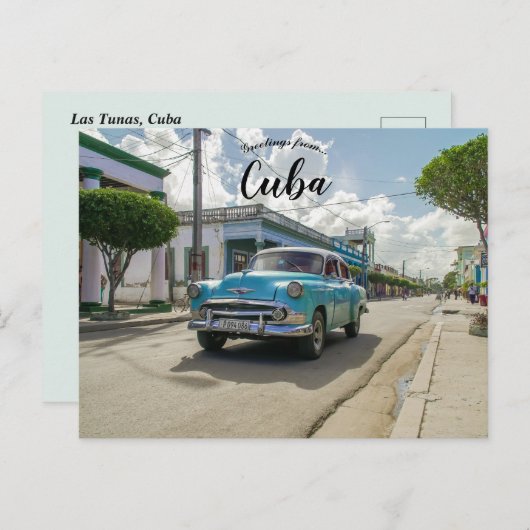 Las Tunas Cuba Postkarte (Vorne/Hinten)