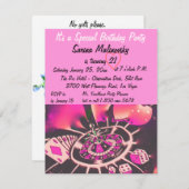 Las Vegas 21. Geburtstag Party Einladung (Vorne/Hinten)