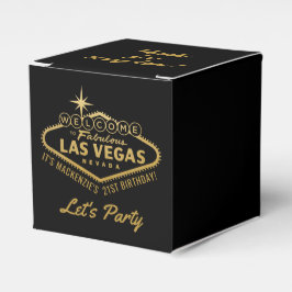 Las Vegas 21. Geburtstag Party Gold Personalisiert Geschenkschachtel