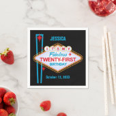 Las Vegas 21. Geburtstag Serviette (Beispiel)