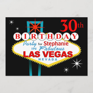 Las Vegas 30. Geburtstag Party Einladung