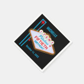 Las Vegas 50. Geburtstag Serviette (Ecke)