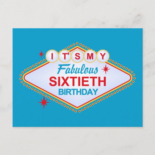 Las Vegas 60. Geburtstag Postkarte (Vorderseite)