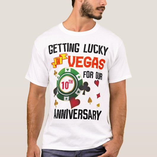 Las Vegas Anniversary Lucky Couple Matching T-Shirt (Vorderseite)