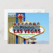 Las Vegas Anniversary Partys Postcard Einladungspostkarte (Vorne/Hinten)