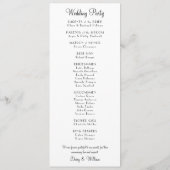 Las Vegas Aquamarin Glitzer Hochzeitsprogramm Programm (Rückseite)