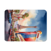 Las Vegas Aquarellkunst Magnet (Horizontal)