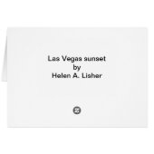 Las Vegas Art Card (Rückseite Horizontal)