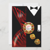 Las Vegas Art Deco Hochzeitsempfang | Rotzebra Einladung (Vorderseite)