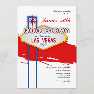 Las Vegas-Art-Geburtstags-Einladung Einladung