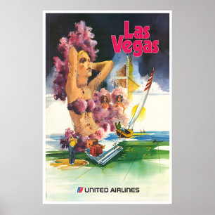 Las Vegas Art Showgirl Druck United Reiseplakat Poster