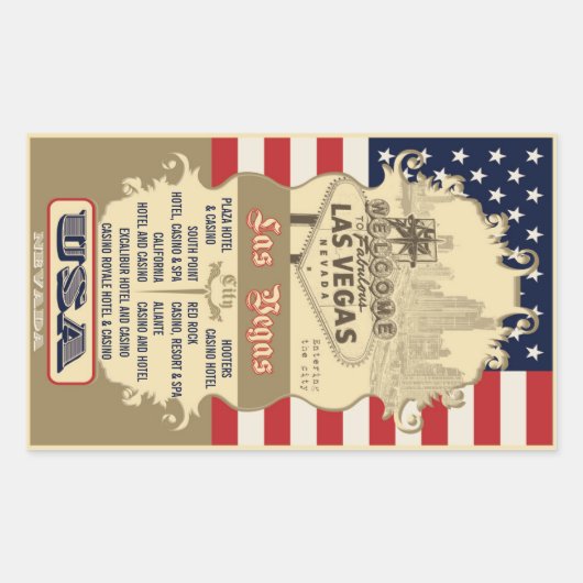 Las Vegas Aufkleber (Vorderseite)