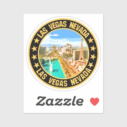 Las vegas aufkleber (Blatt)