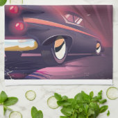 Las Vegas Auto Vintage Reiseplakat. Geschirrtuch (Gefaltet)