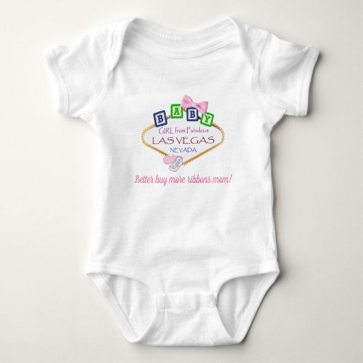 Las Vegas Baby Jersey Bodysuit Baby Strampler (Vorderseite)