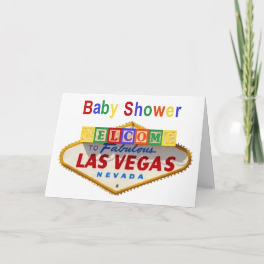 Las Vegas Baby Shower Einladungen (Vorderseite)