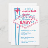 Las Vegas Babydusche Einladungen (Vorne/Hinten)