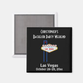 Las Vegas Bachelor Party Guys Weekend Trip Magnet (Vorderseite/Rückseite)