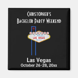 Las Vegas Bachelor Party Guys Weekend Trip Magnet