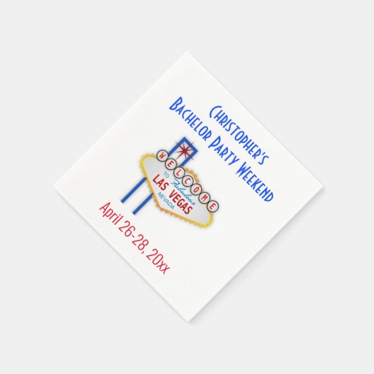 Las Vegas Bachelor Party Trip Serviette (Ecke)