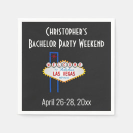 Las Vegas Bachelor Party Typ Weekend Serviette