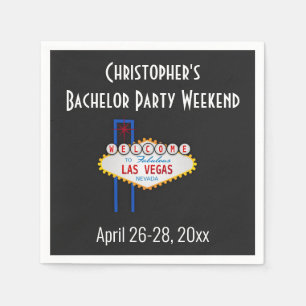 Las Vegas Bachelor Party Typ Weekend Serviette