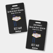 Las Vegas Bachelor Party Typ Wochenendausflug Ausweis (Vorder- & Rückseite)