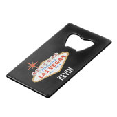 Las Vegas Bachelor Party Weekend Gefallen Geldbeutel Flaschenöffner (Rückseite Schrägansicht)