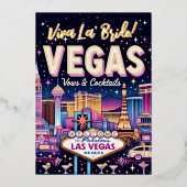 Las Vegas Bachelorette Bash Folieneinladung (Vorderseite)