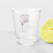 Las Vegas Bachelorette Braun Haarbrücke Schnapsglas (Rückseite)