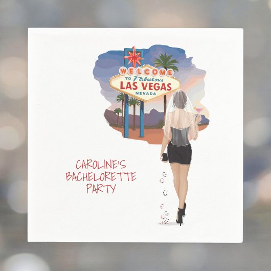 Las Vegas Bachelorette Braun Haarbrücke Serviette
